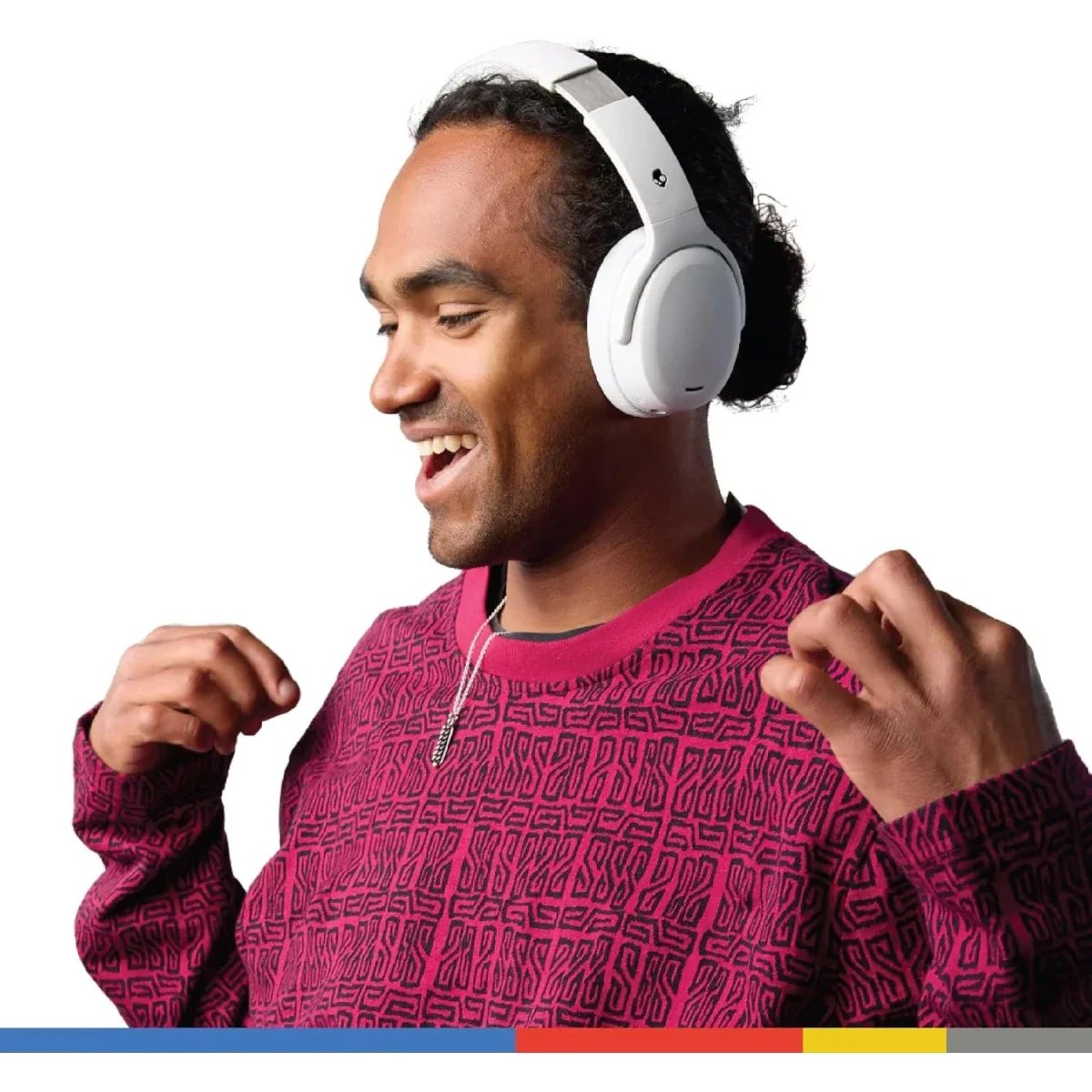سماعات رأس Skullcandy Crusher ANC 2 لاسلكية بتقنية Bluetooth فوق الأذن مع باس قابل للتعديل - Bone - Thumbnail 5