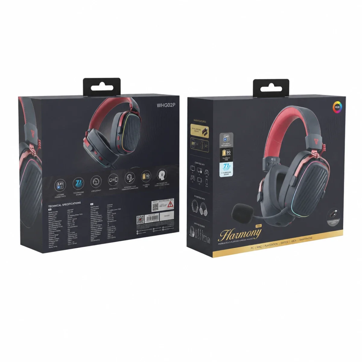 Fantech HARMONY PRO WHG02P Wireless Gaming Headset, Blue - Image 3