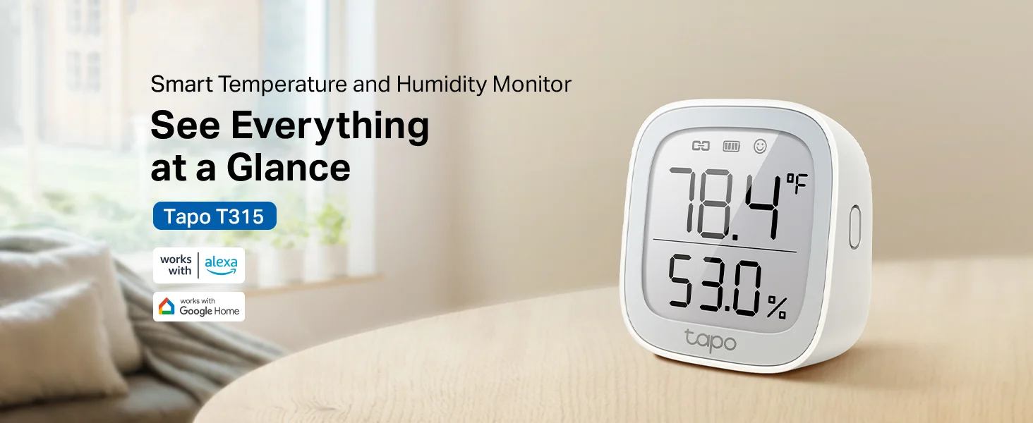TP-LINK Tapo T315 Smart Temperature & Humidity Monitor with 2.7-Inch E-Ink Display - Thumbnail 7