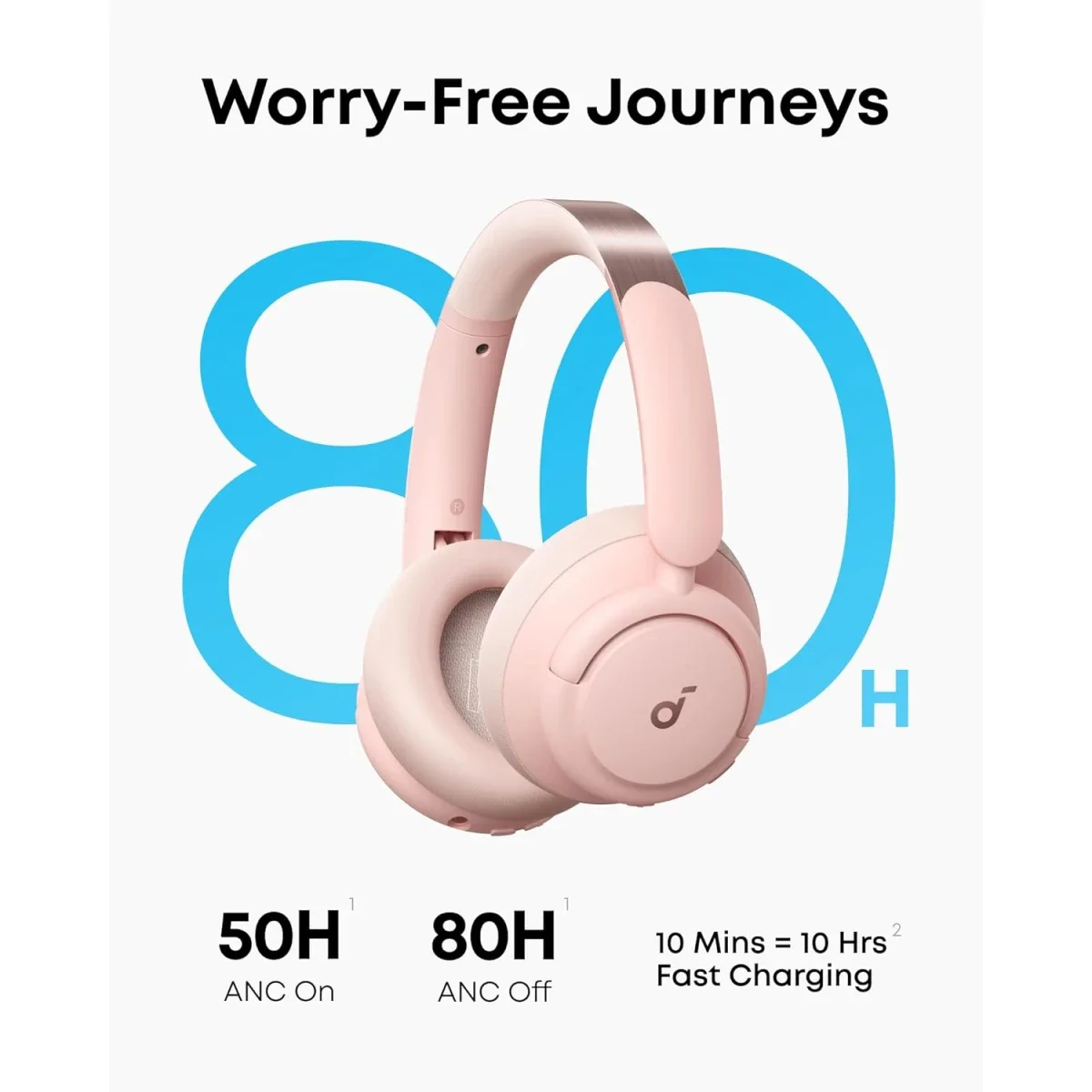 Anker Soundcore Life Q30 Hybrid ANC Bluetooth Headphones Pink - Thumbnail 5
