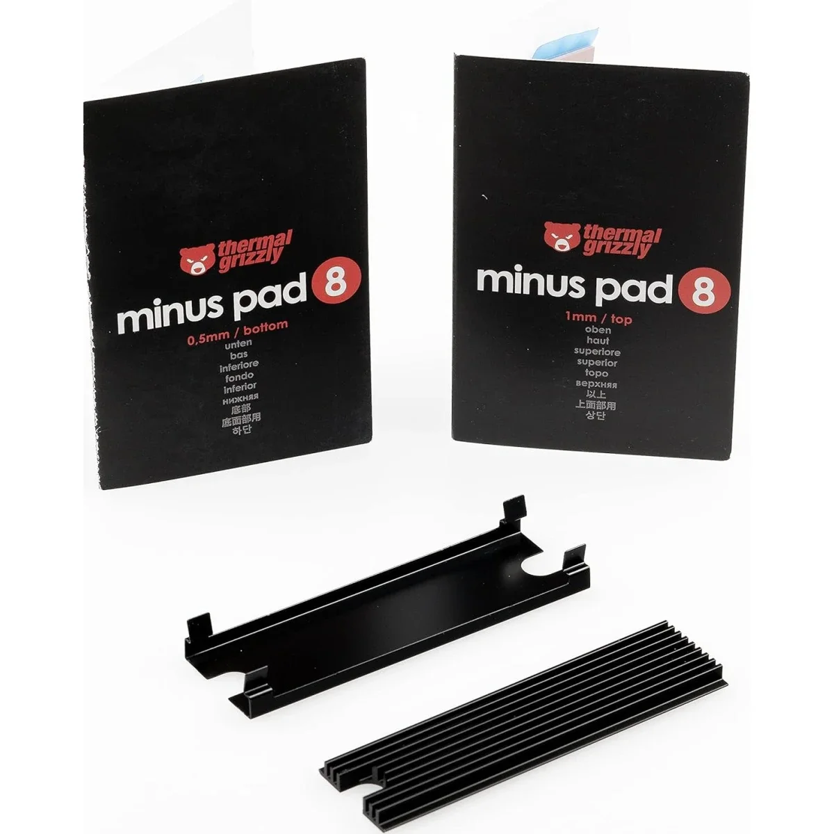 Thermal Grizzly NVMe M.2 SSD Cooler Passive Heatsink for M.2 2280 SSD with 2x Thermal Pads - Thumbnail 6