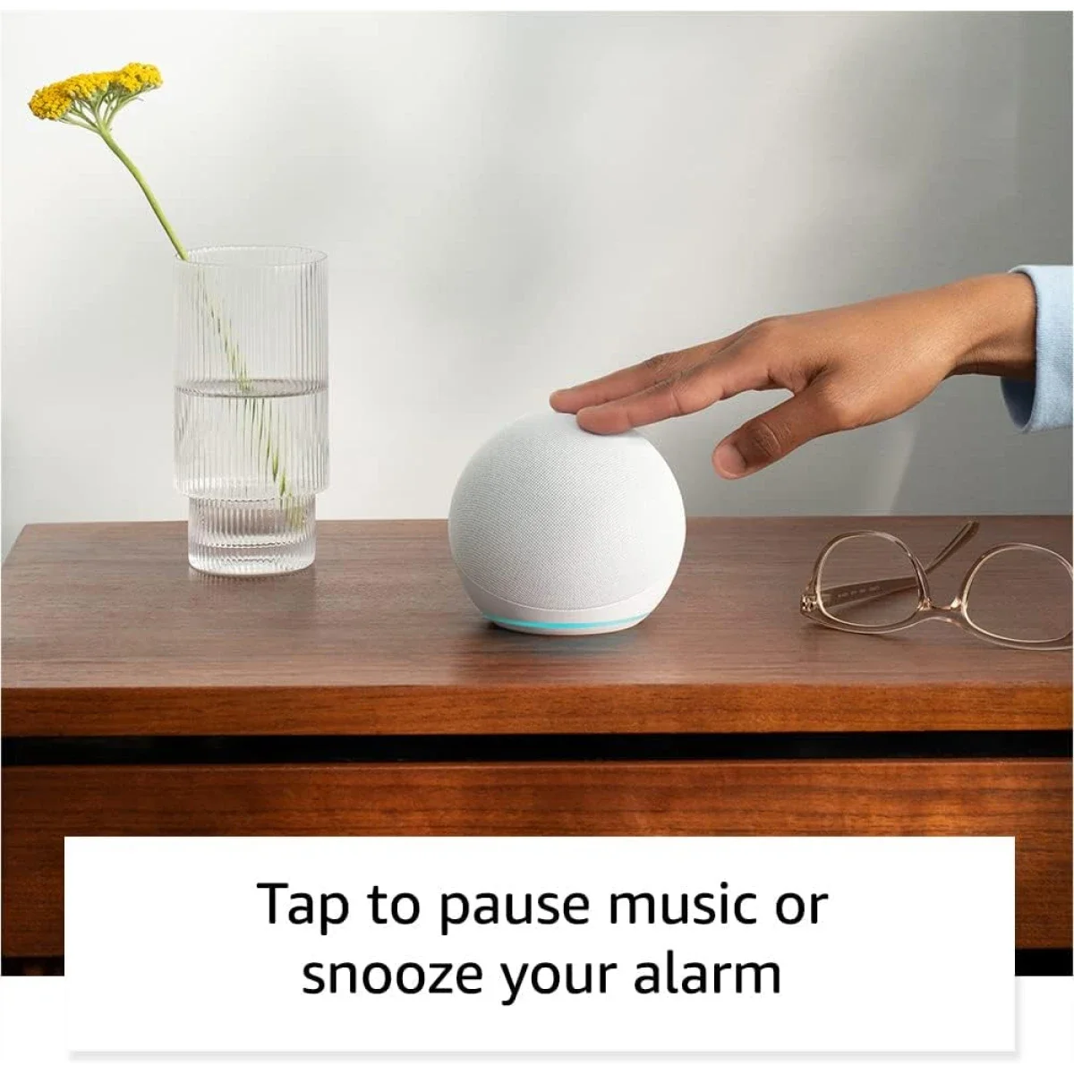 Amazon Echo Dot (5th Gen) Smart Speaker with Alexa, Glacier White - Image 6