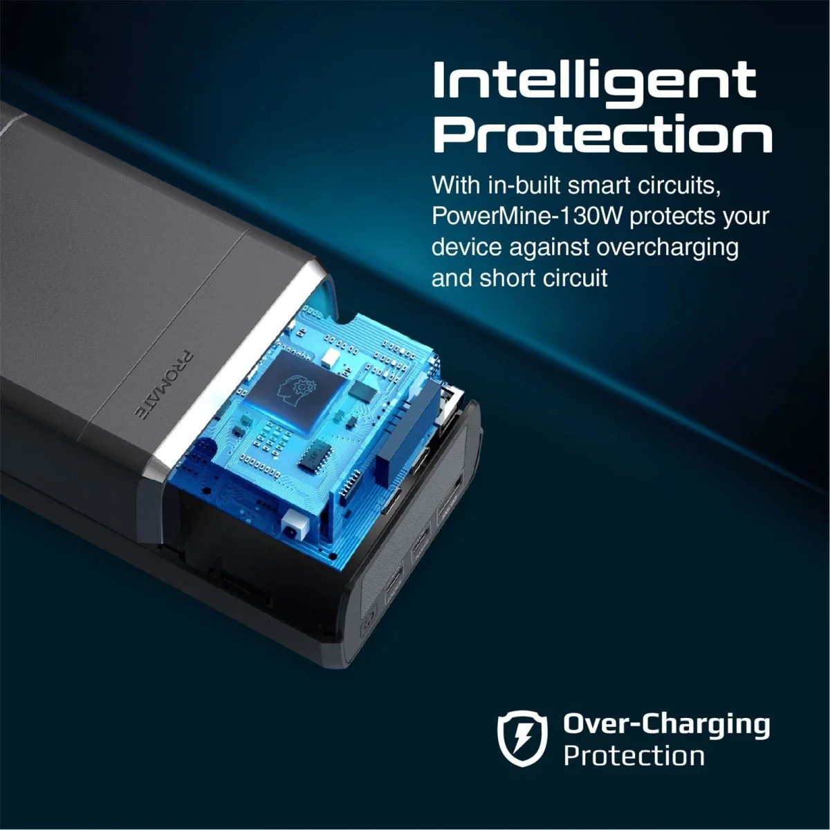 باور بانك Promate PowerMine-130 بسعة 38000mAh وشحن سريع 130W - Thumbnail 4
