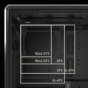 Cooler Master MasterFrame 600 Black ATX Mid-Tower Case with 420mm AIO Support - Image 16