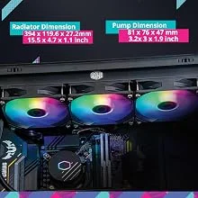 مبرد سائل للمعالج Cooler Master MASTERLIQUID ML360L ARGB 360 مم - Thumbnail 14