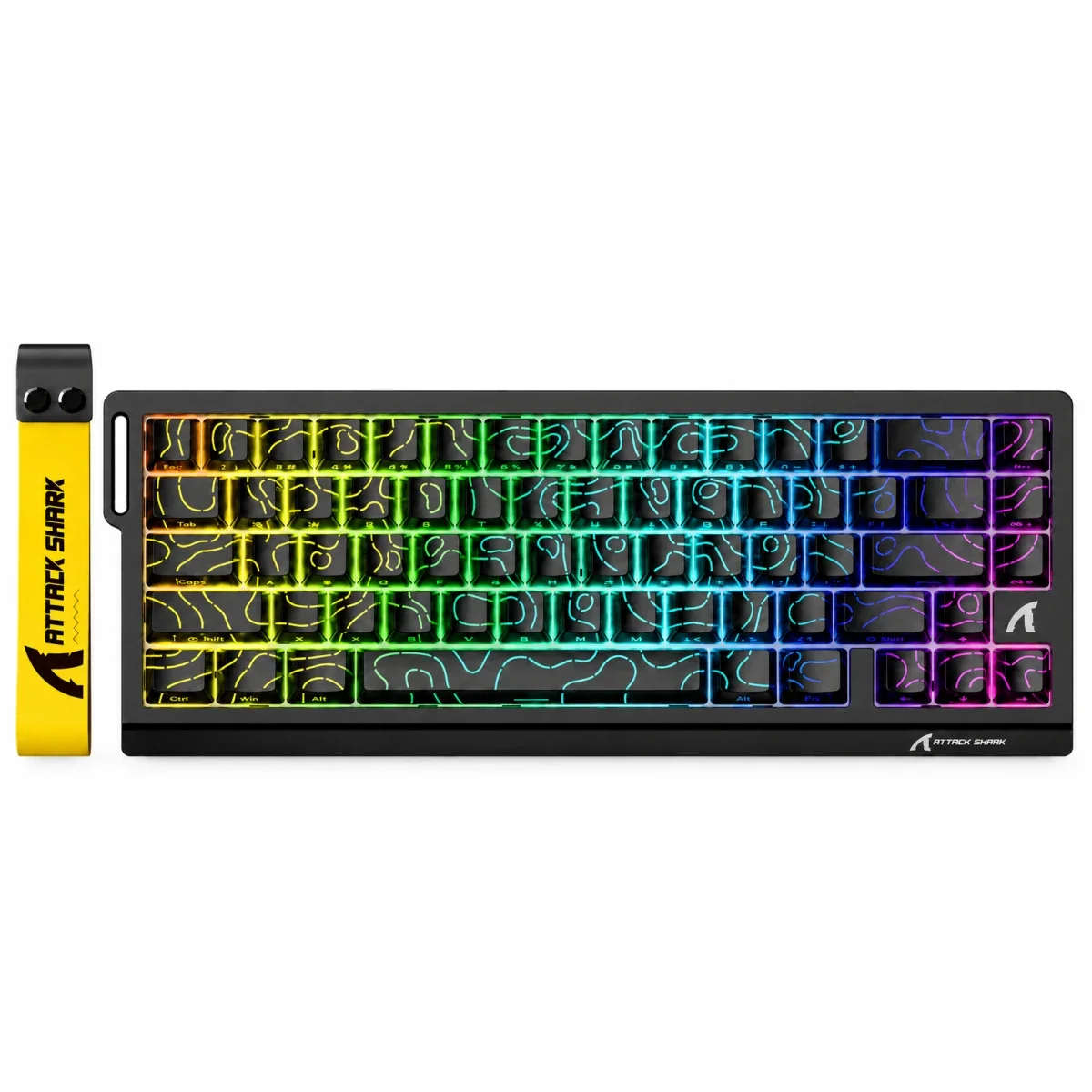 كيبورد ألعاب ATTACK SHARK X68 HE مغناطيسي سلكي 65% Black Contours - Image 2