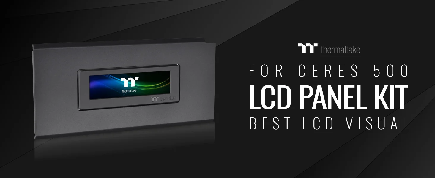 طقم لوحة LCD لهيكل الكمبيوتر Thermaltake Ceres 500 مقاس 3.9 إنش باللون الأسود - Thumbnail 7