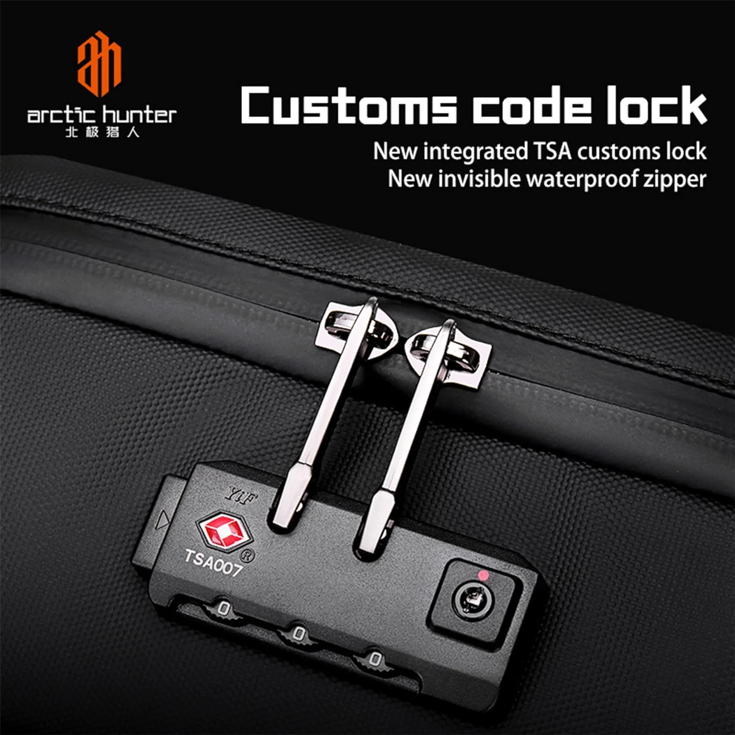 حقيبة ظهر Arctic Hunter B00451 للألعاب ولابتوب 15.6 إنش ضد السرقة بقفل TSA مدمج - Image 2