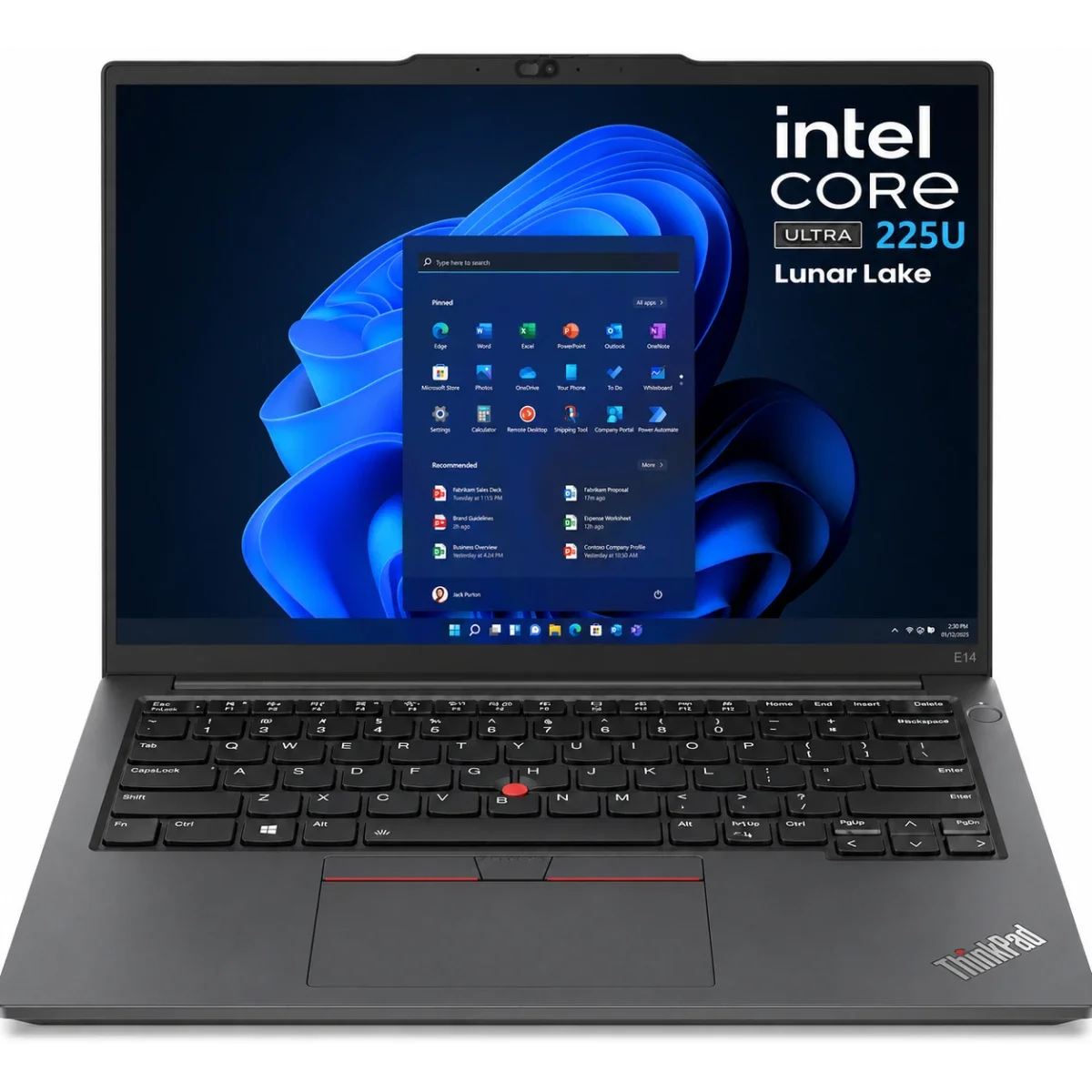 لابتوب Lenovo ThinkPad Edge E14 Gen 7 مقاس 14.0 إنش بمعالج Intel Core Ultra 5 225U وذاكرة 16GB وتخزين 512GB SSD لون أسود - Image 1