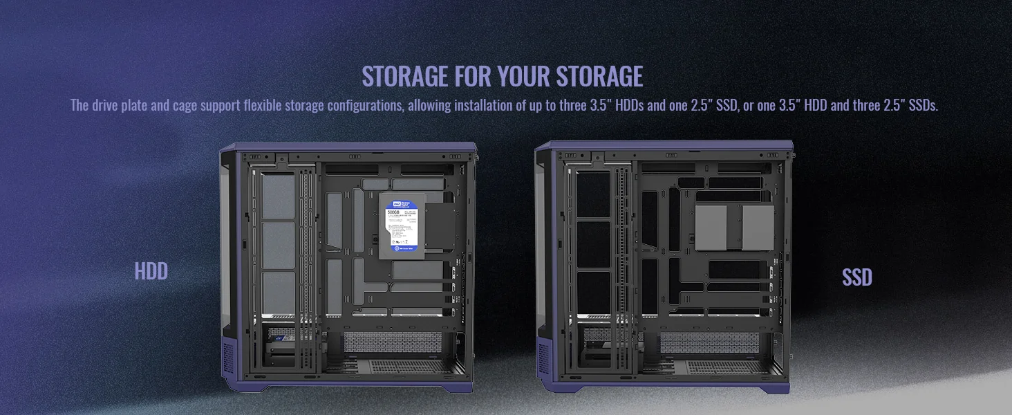 Thermaltake View 600 TG Full Tower PC Case with 420mm Radiator Support & 6.0" LCD Panel Kit - Future Dusk - Image 13