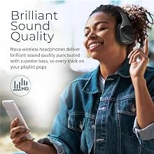 Promate NOVA Wireless & Wired Hi-Fi Stereo Headphones with MicroSD, FM Radio and AUX - Black - Thumbnail 9