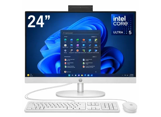 HP 24-cr1044ne All-in-One PC (2025), Core Ultra 5 12-Core, 24-inch IPS Full HD 99% sRGB Display, White - Image 9