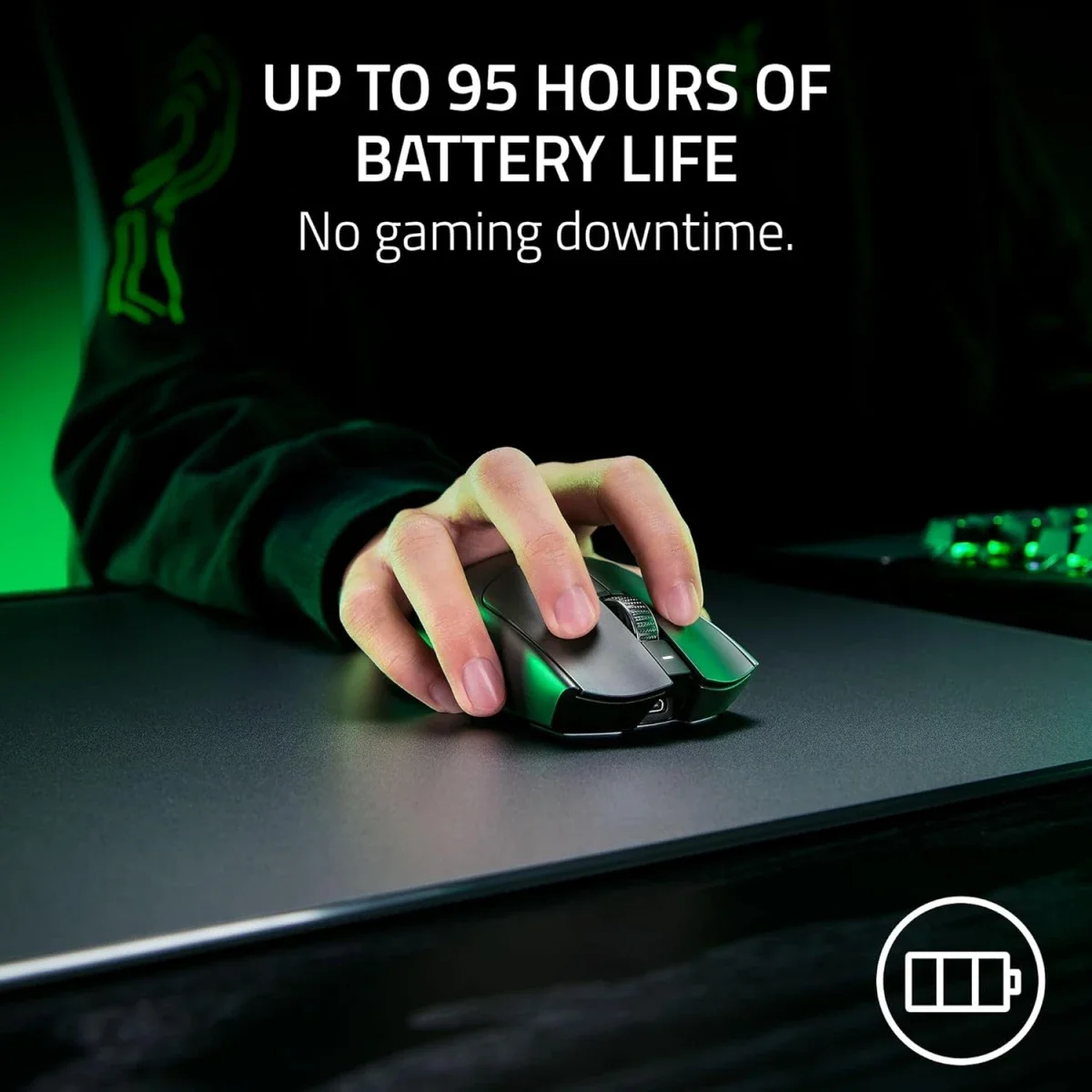 ماوس ألعاب Razer Viper V3 Pro SE لاسلكي بدقة 35K DPI، أسود - Thumbnail 6