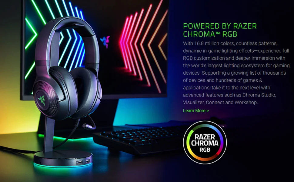Razer Kraken V3 X Wired USB Gaming Headset with 7.1 Surround Sound, Black - Thumbnail 11