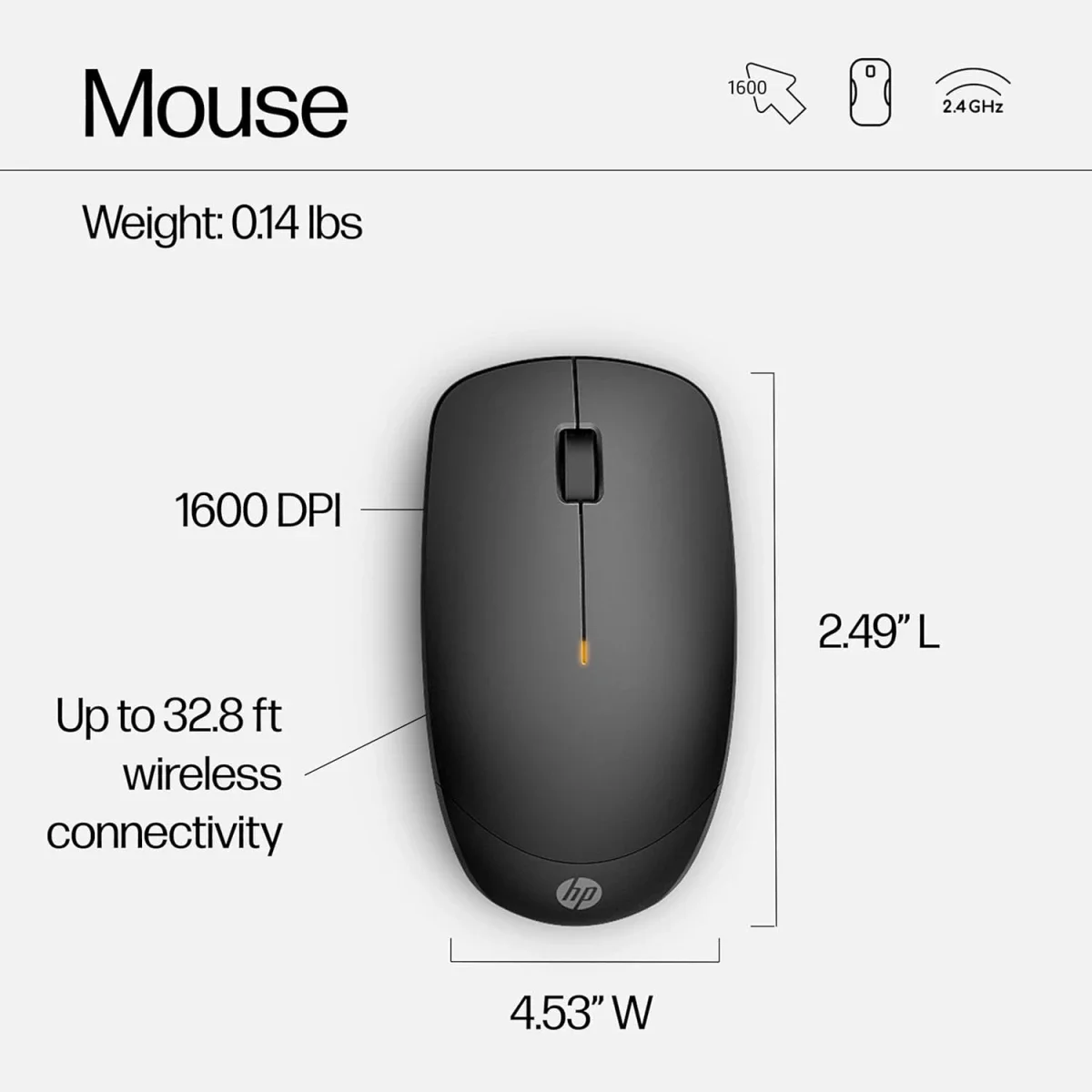 مجموعة لوحة مفاتيح وفأرة لاسلكية HP 235 بتخطيط عربي/إنجليزي 2.4 جيجاهرتز أسود - Image 9