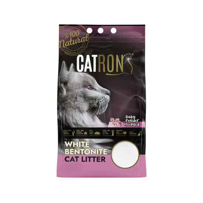 رمل قطط Catron بنتونيت برائحة بودرة الأطفال 5 لتر