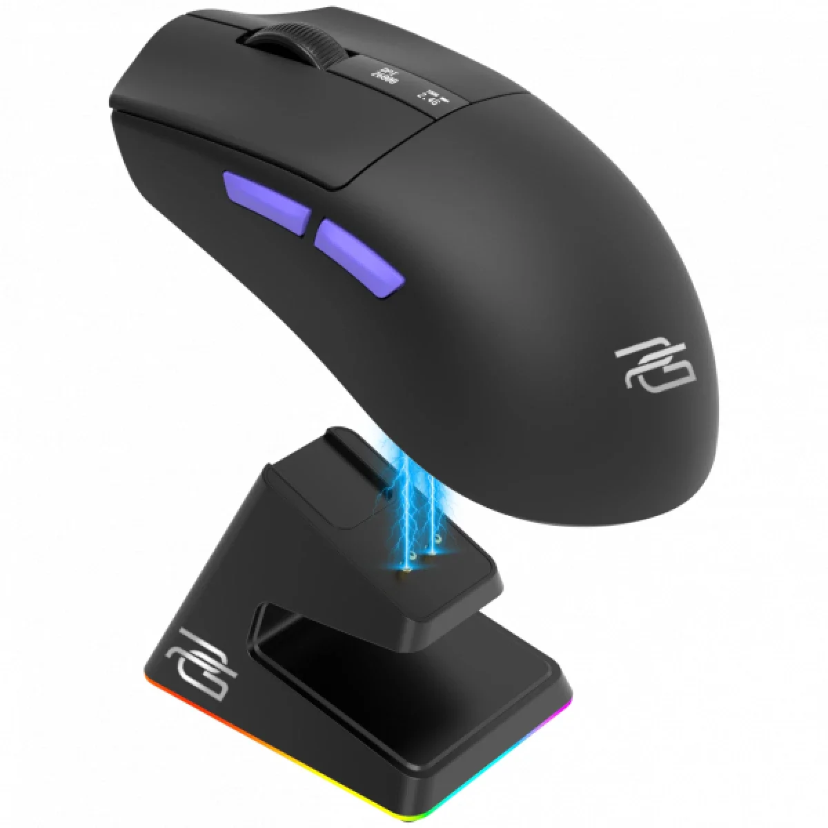 Proove Jester 8K Tri-Mode Wireless Gaming Mouse 26000 DPI with Charging Dock Black/Purple