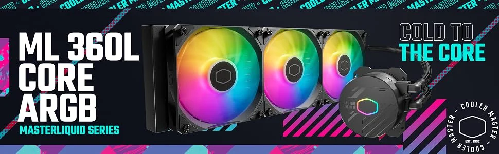 مبرد سائل للمعالج Cooler Master MASTERLIQUID ML360L ARGB 360 مم - Thumbnail 6