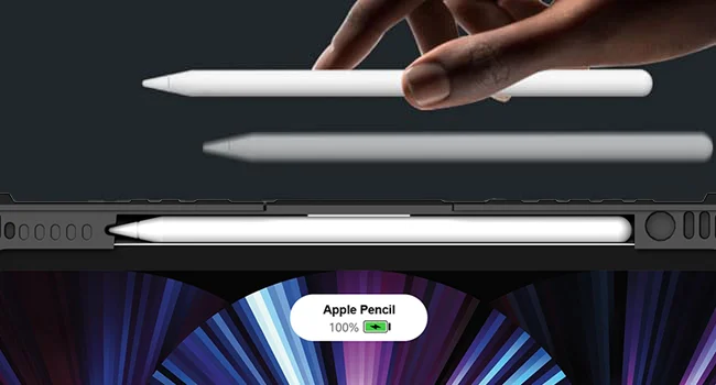 جراب Nillkin بلوحة مفاتيح قابلة للفصل لجهاز iPad Air 11 إنش (M3/M2) أسود - Thumbnail 21