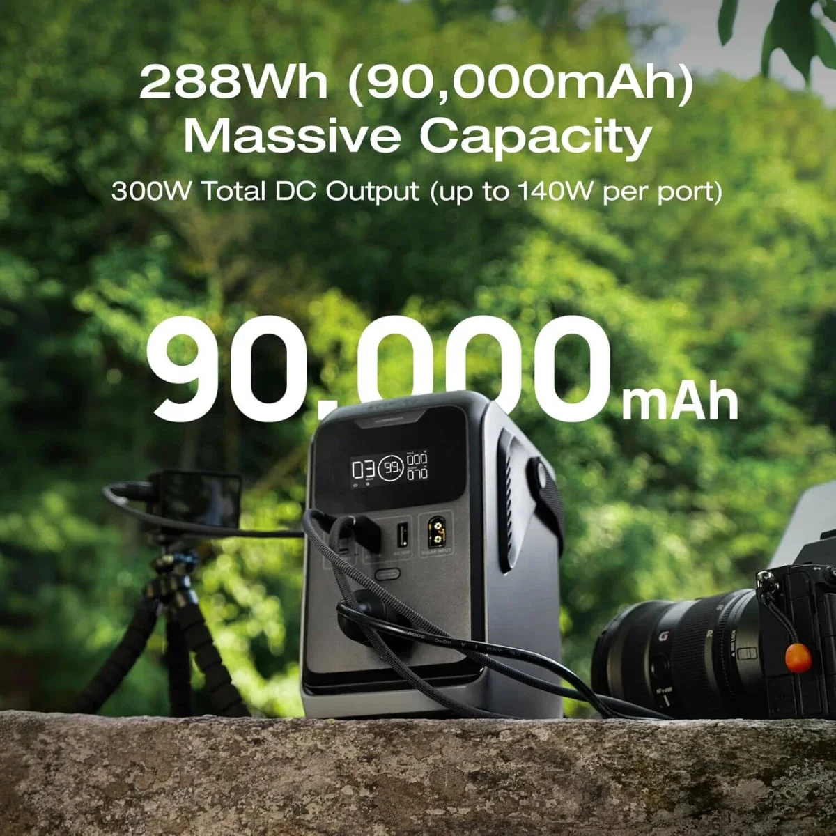 EcoFlow TRAIL 300 DC Portable Power Station 288Wh LiFePO4, 300W DC Output - Thumbnail 2