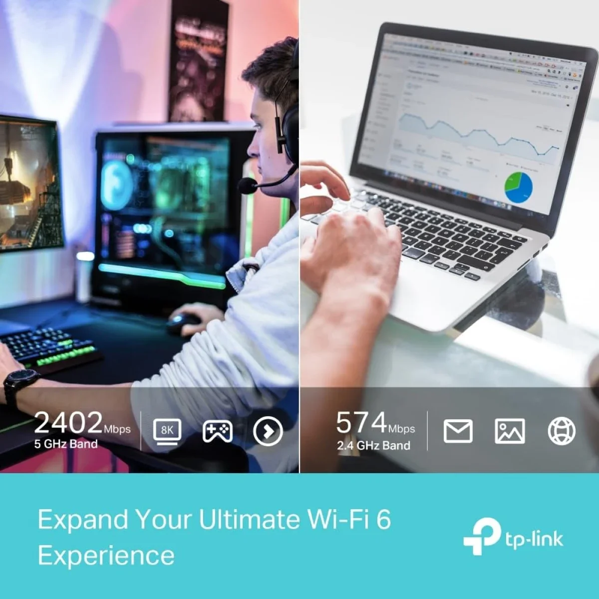 جهاز هوائي لاسلكي للشبك على الانترنت يركب على TP-LINK Archer TX50UH AX3000 - USB بسرعة 3000Mbps مزدوج النطاق - أسود - Image 5