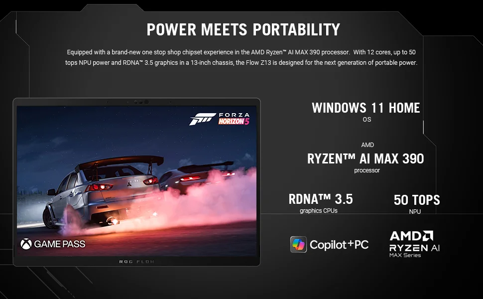 لابتوب Asus ROG Flow Z13 2025 للألعاب 2 في 1، Ryzen AI MAX+ 395 حتى 5.1GHz، معالج XDNA NPU حتى 50TOPS، شاشة لمس 13.4 إنش 2.5K 180Hz، Windows 11 Home - Thumbnail 17