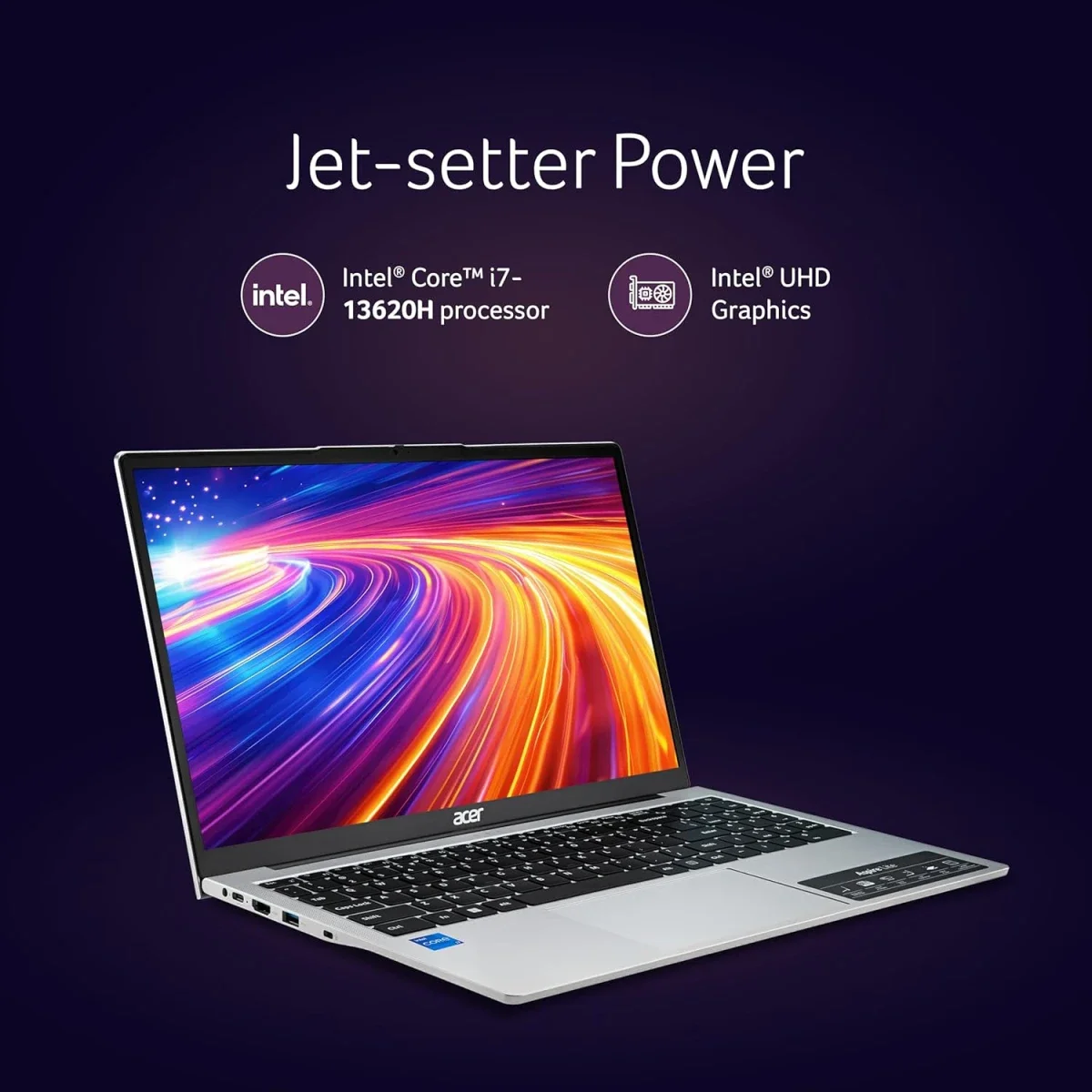 Acer Aspire Lite AL15-72P 15.6-inch IPS Full HD Laptop, Intel Core i7-13620H, 16GB DDR5, 512GB SSD, Silver - Image 2