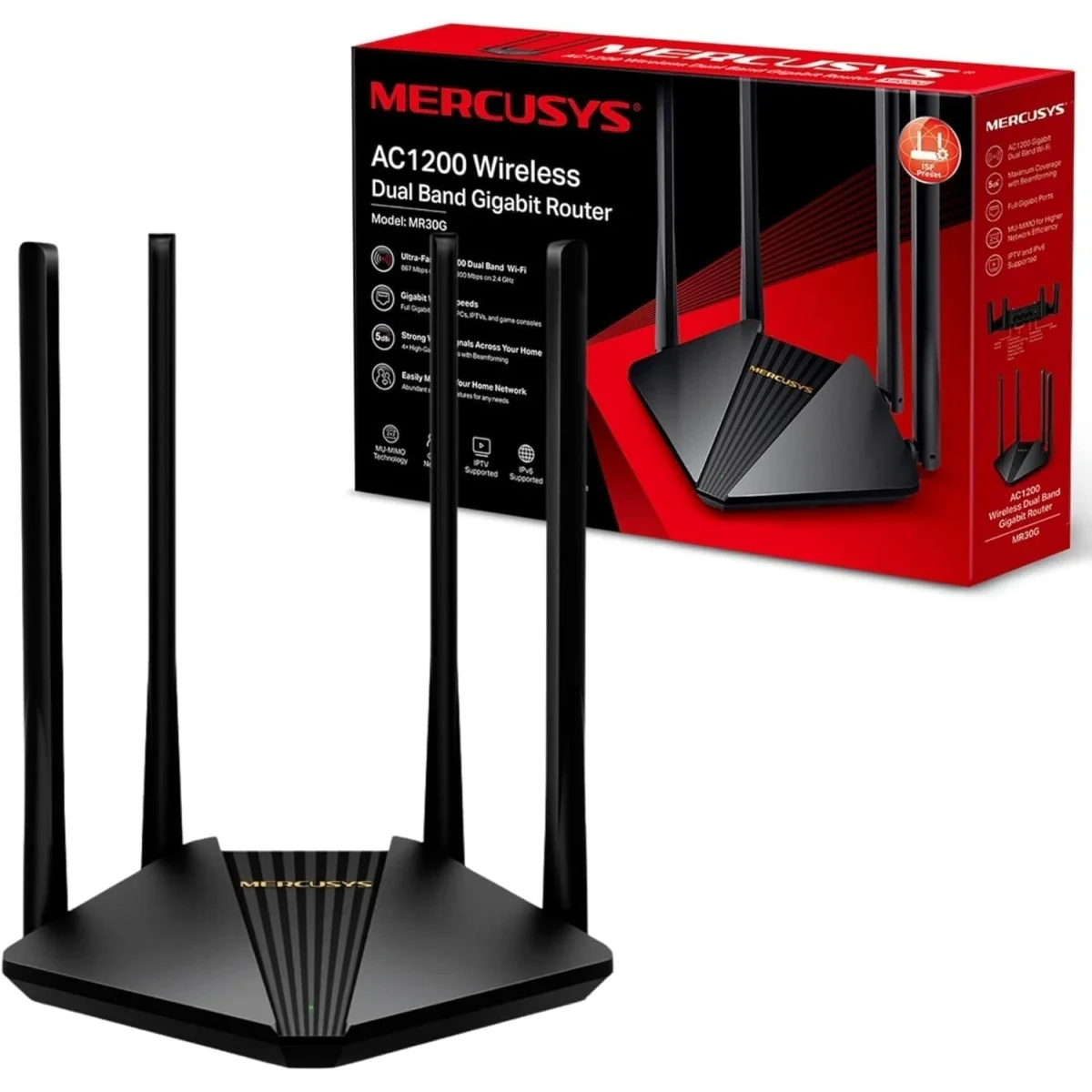 MERCUSYS MR30G AC1200 Dual Band Gigabit Wi-Fi Router - Thumbnail 2