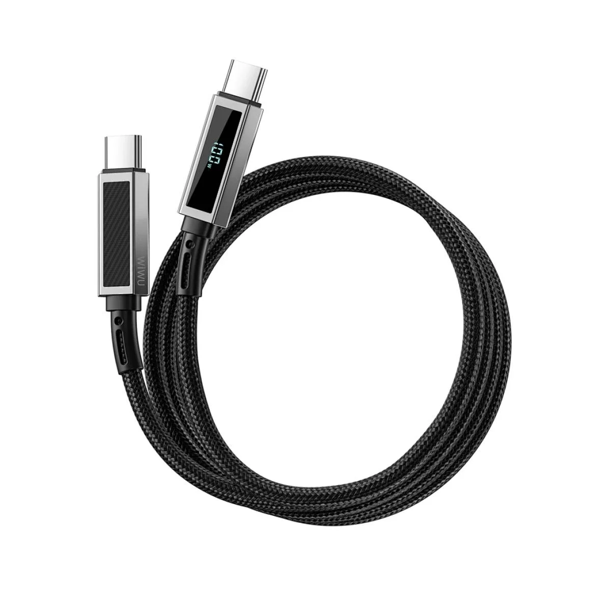 كيبل WIWU Wi-C079 Warriors Link من USB-C إلى USB-C شحن سريع PD 100W بطول 1.2 متر - أسود - Image 6