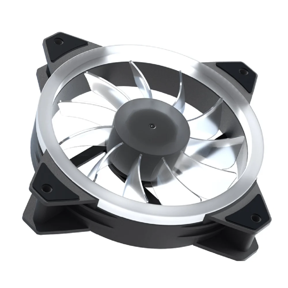 مروحة كيس ORICO ORICO-CSF-2SY-4P-BK-BP مقاس 120 ملم بإضاءة RGB - Image 2