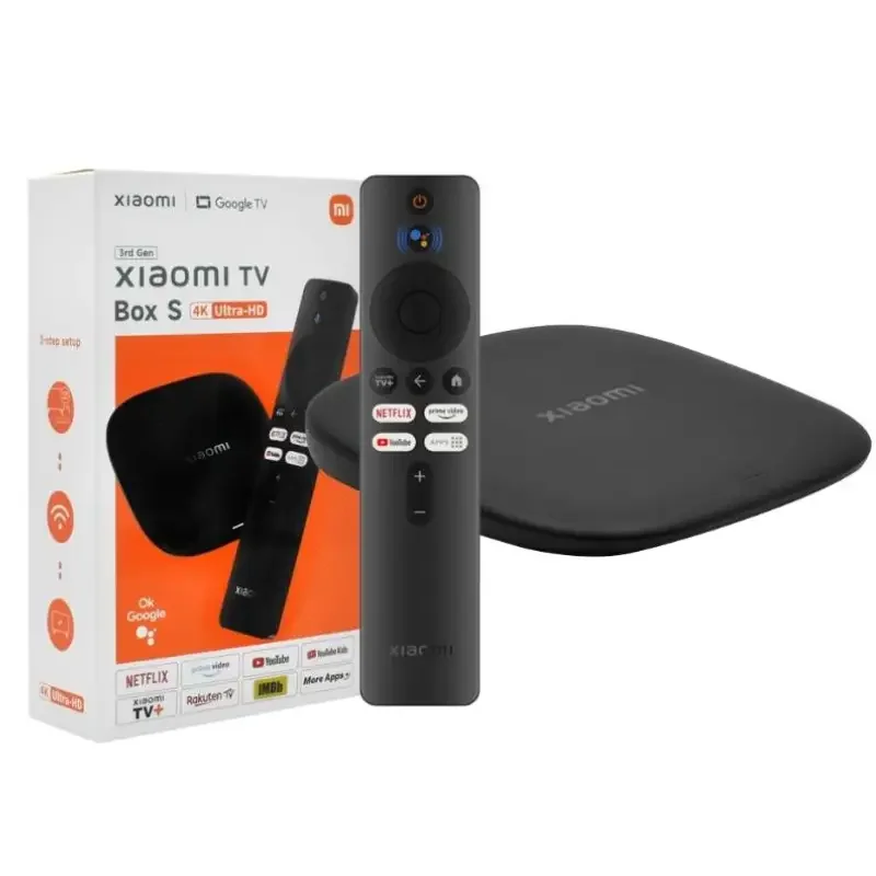 بوكس تلفزيون ذكي Xiaomi Mi Box S Gen 3 بدقة 4K HDR، رام 2GB وتخزين 32GB – PFJ419EU