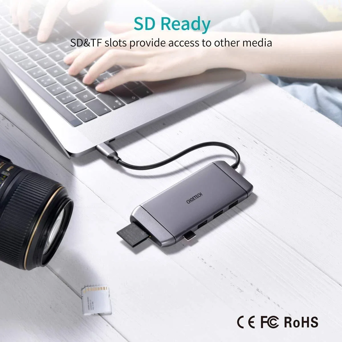 Choetech HUB-M15 9-in-1 USB-C 3.0 Docking Station - Image 4