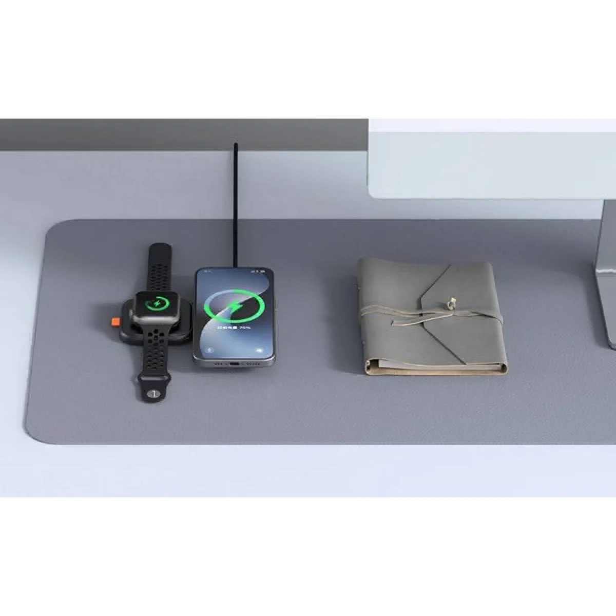 Mcdodo CH-2160 15W 2-in-1 Wireless Charging Station for iPhone - Thumbnail 5