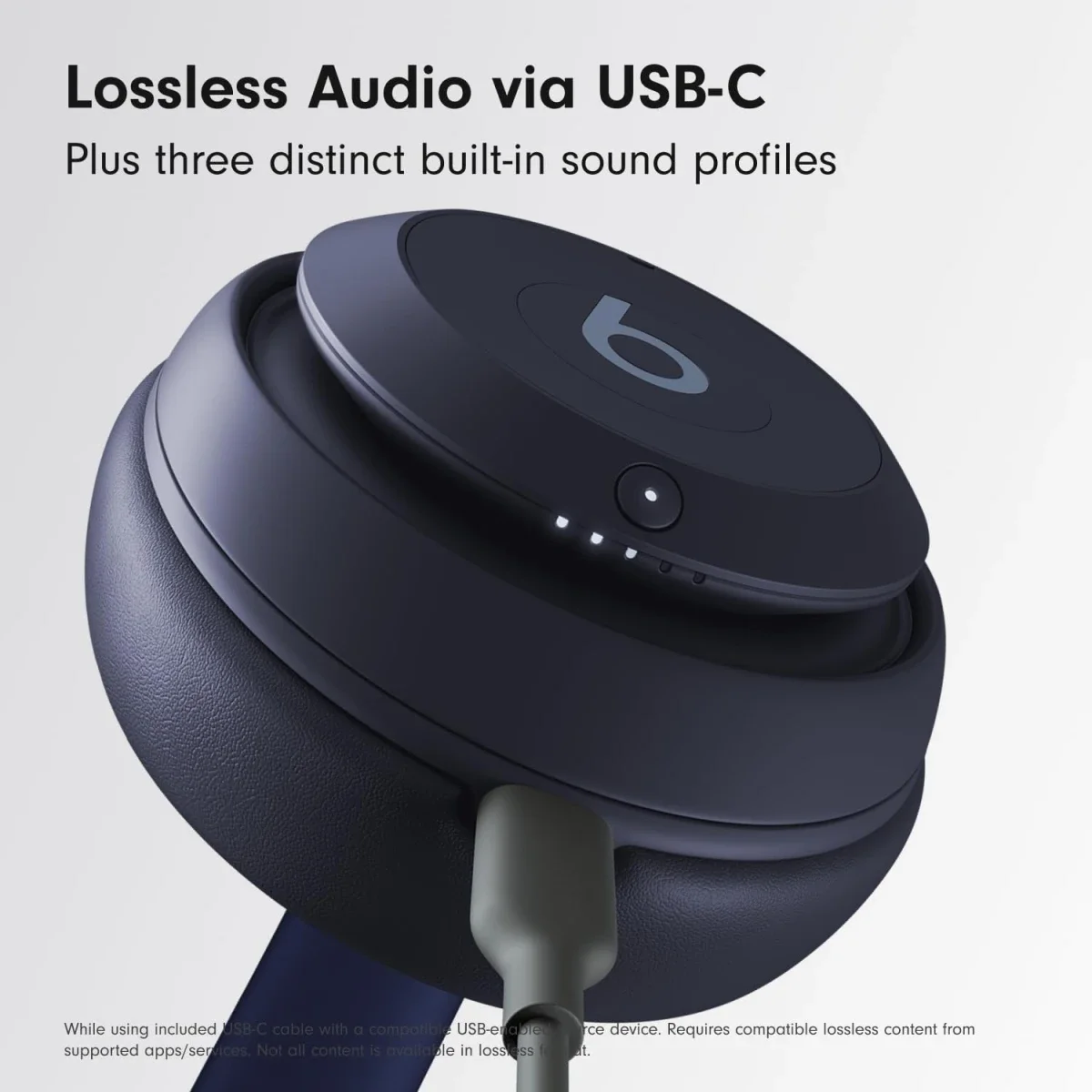 Beats Studio Pro Wireless Over-Ear Headphones, Navy - Thumbnail 5