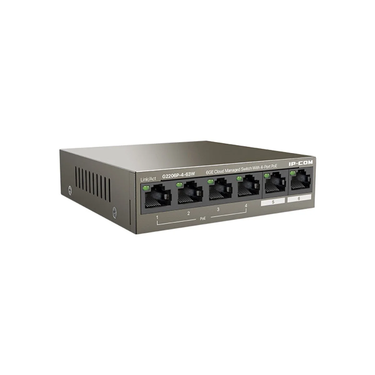 سويتش شبكة IPCOM G2206P-4-63W ذكي 6 منافذ PoE+ بقدرة 58 واط - Image 2