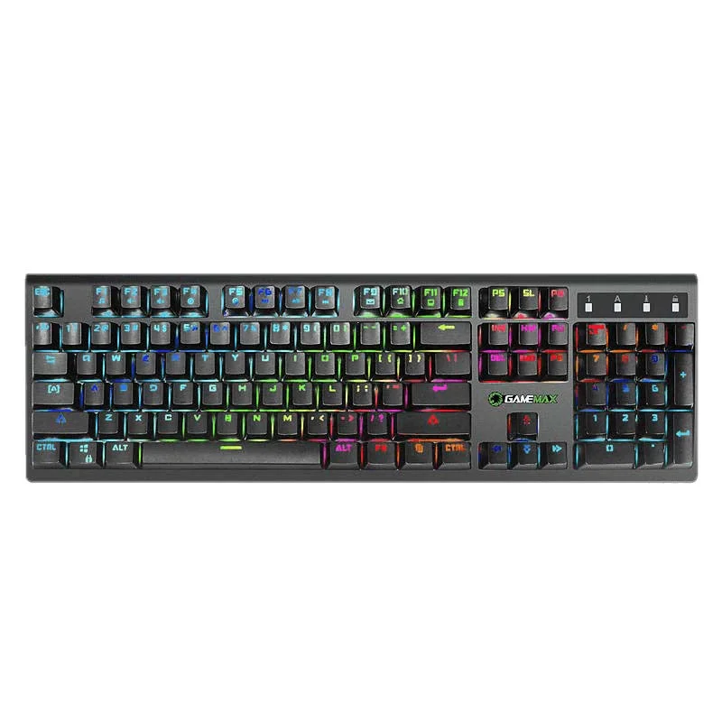كيبورد GameMax KG801 ميكانيكي للألعاب بإضاءة RGB وسويتش أزرق