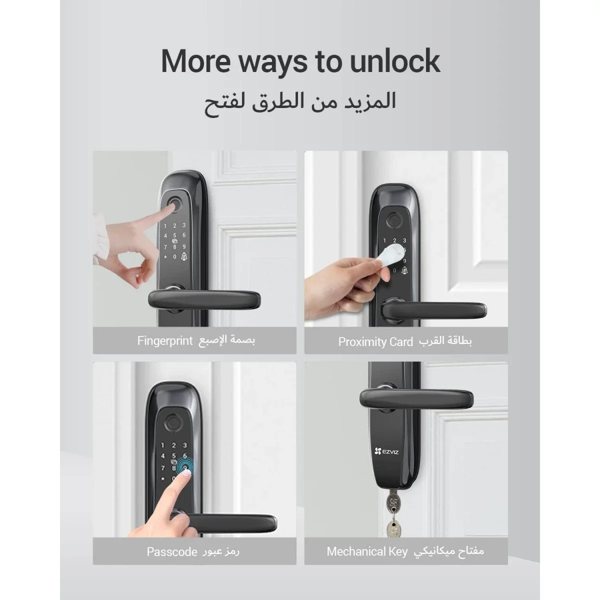 قفل باب ذكي بالبصمة Ezviz CS-L2S-11FCP مع Zigbee 3.0 - Image 3