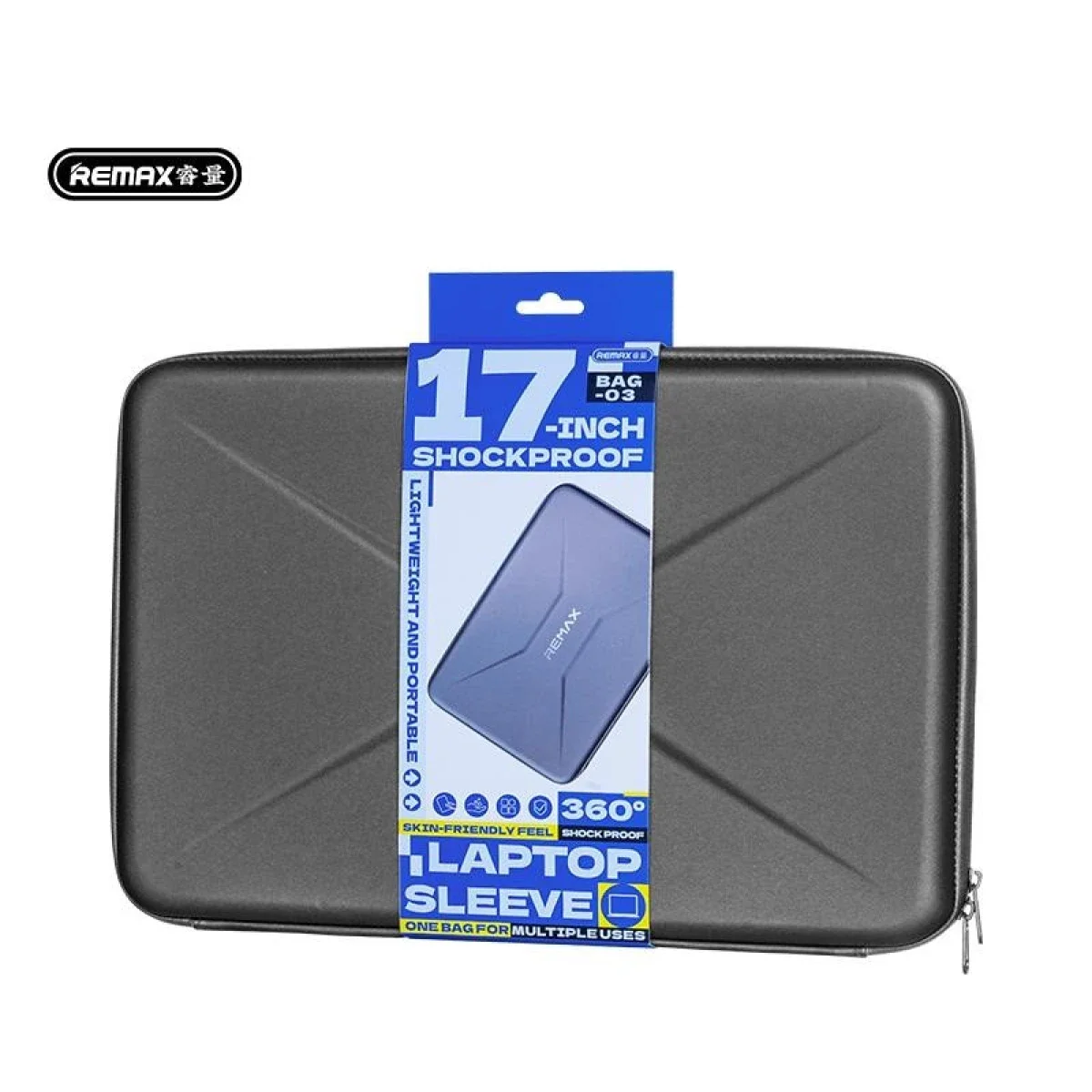 Remax BAG-03 17-Inch Shockproof Laptop Storage Bag - Black