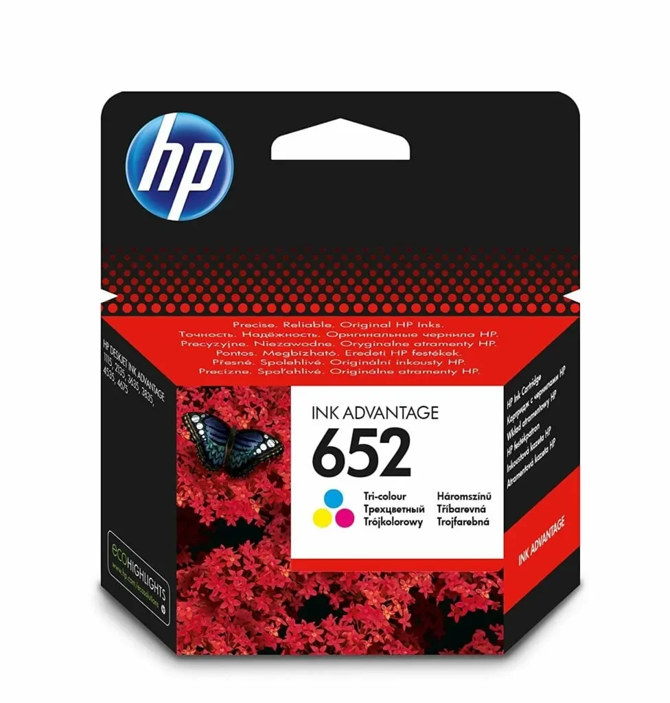 خرطوشة حبر HP 652 F6V24AE أصلية ثلاثية الألوان Ink Advantage