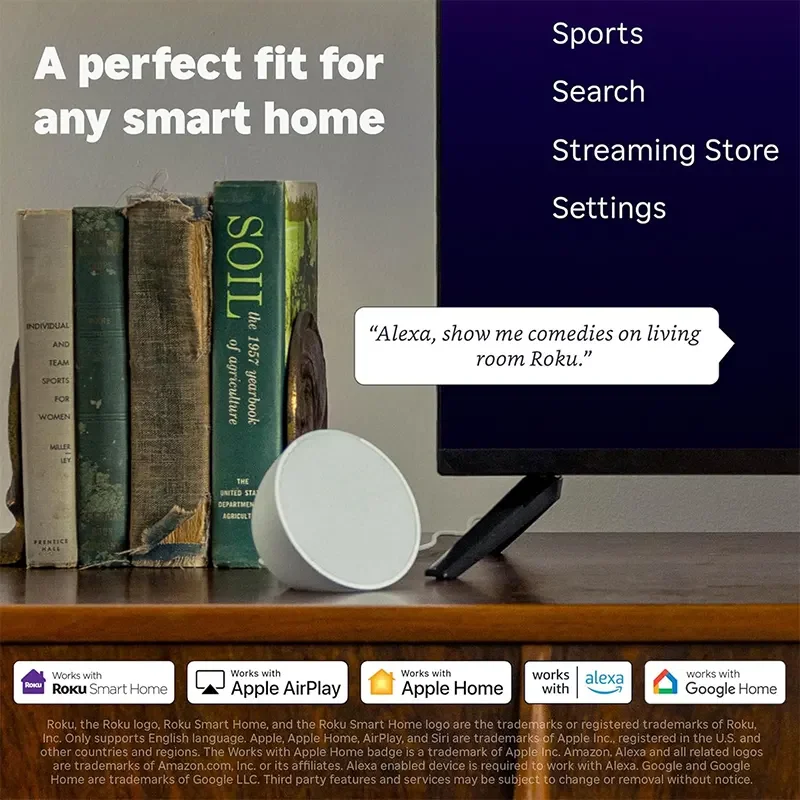 جهاز بث Roku Streamer 3840S2 HD للتلفزيون مع ريموت صوتي، رام 512MB وتخزين 512MB وقنوات مباشرة مجانية - Image 9