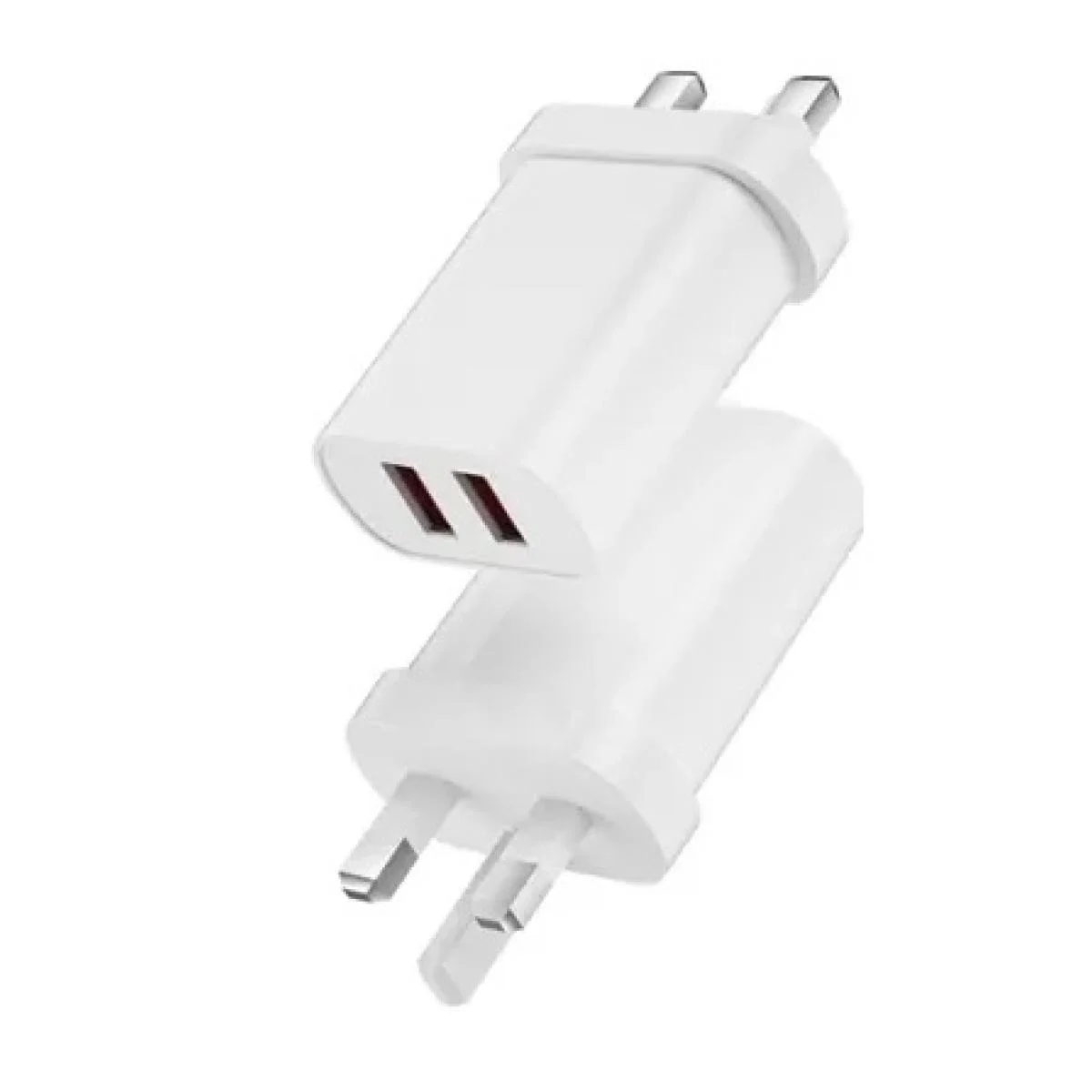 شاحن حائط WIWU Wi-U003 Quick Series بمنفذي USB مع كابل شحن وبيانات 3 في 1، قابس بريطاني، أبيض - Image 2