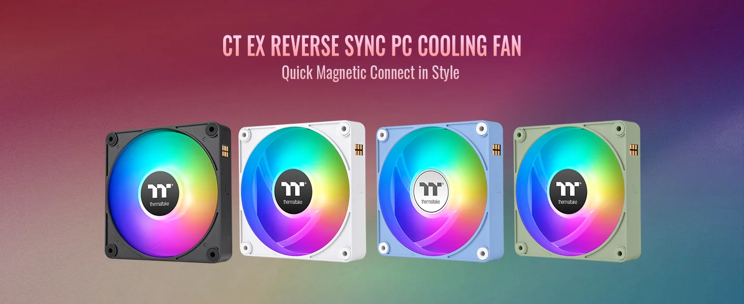 Thermaltake CT140 EX ARGB Sync 140mm PC Cooling Fan White 3-Fan Pack - Image 7