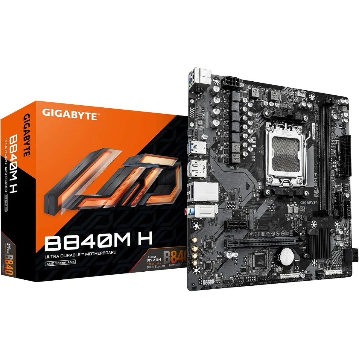 GIGABYTE B840M H Micro-ATX AM5 Motherboard with DDR5 and PCIe 4.0