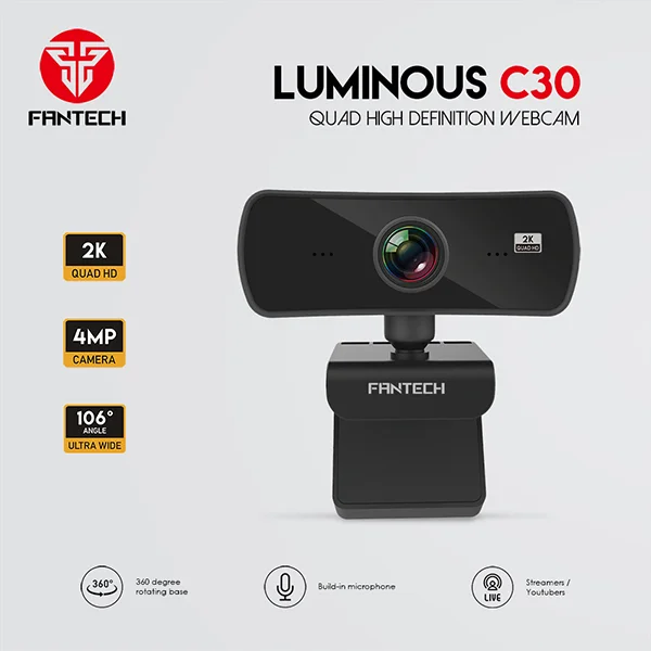Fantech Luminous C30 2K Quad HD Webcam - Image 6