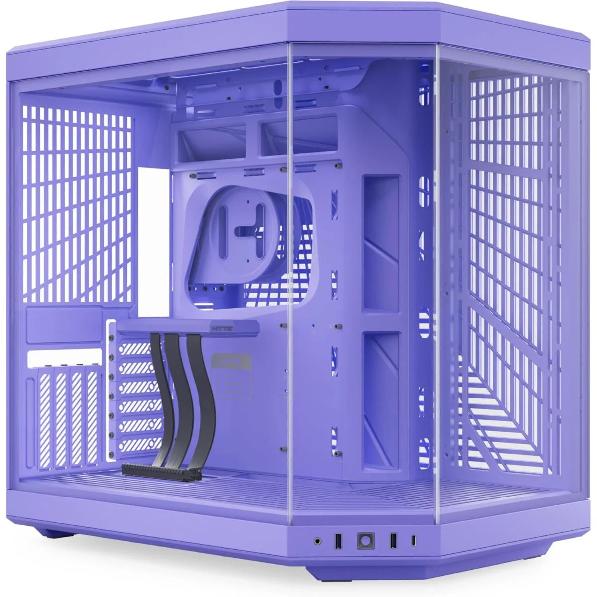 HYTE Y70 Standard Edition Non-Touch ATX Mid-Tower Gaming Case with PCIe 4.0 Riser Cable - Taro Milk