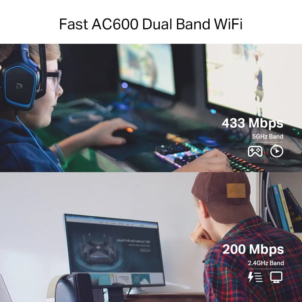 لاقط الواي فاي TP-LINK Archer T2E AC600 ثنائية النطاق PCI Express - Image 3