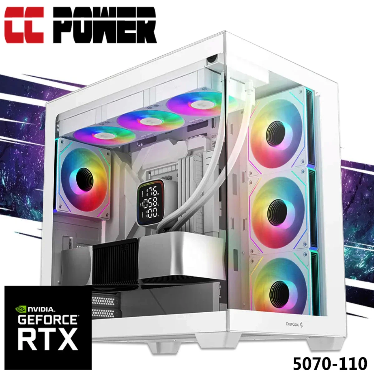 City Center Computers CC Power 5070-110 Gaming PC Intel Core i7-14700KF RTX 5070 16GB RAM 1TB SSD Liquid Cooling - Image 1