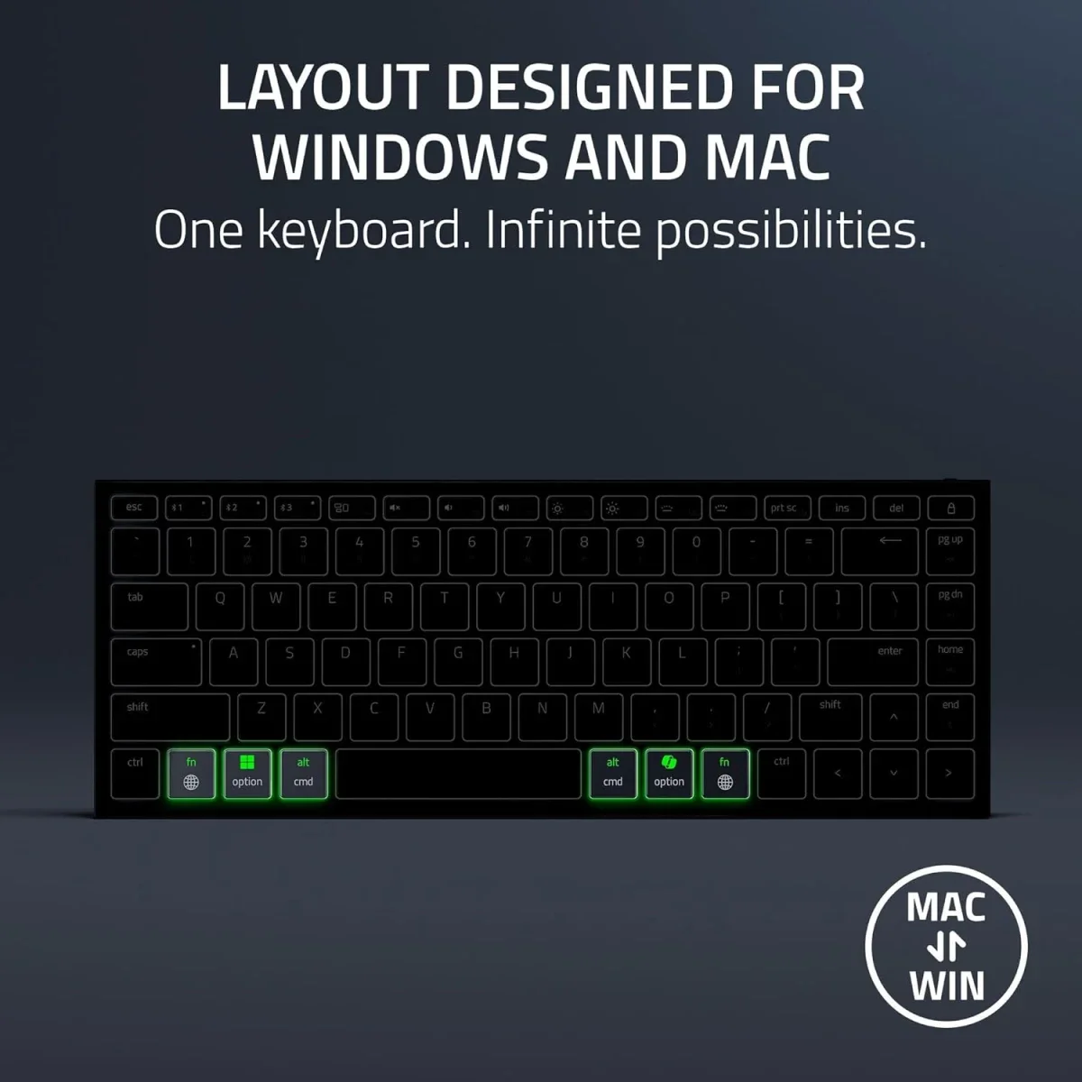 Razer Joro Portable Wireless Gaming Keyboard with Chroma RGB and Low-Profile Switches - Thumbnail 10