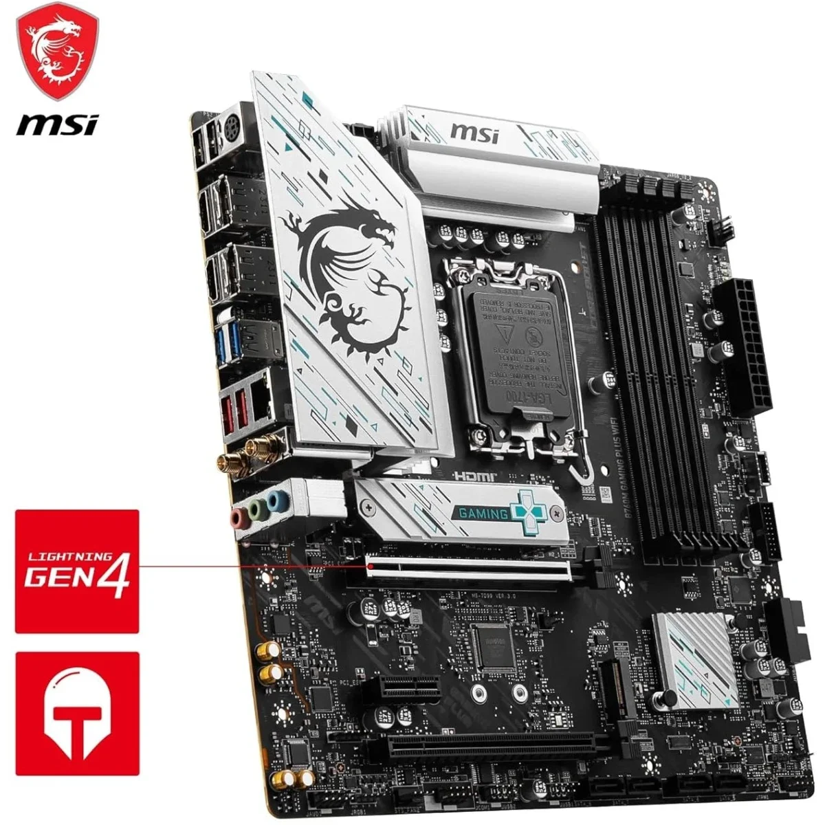 لوحة أم MSI B760M GAMING PLUS WIFI 6E mATX DDR5 مع PCIe 4.0 و2x M.2 - Image 5