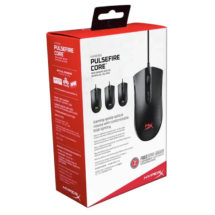 ماوس Hyper X Pulsefire Core سلكي للألعاب بإضاءة RGB HX-MC004B - Image 2